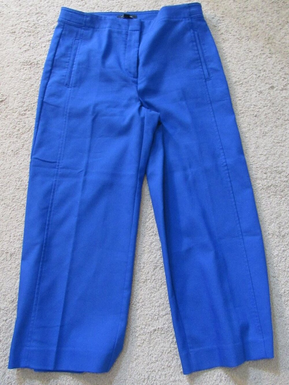 NWOT Ann Taylor Royal Blue Marina Wide Leg Cropped Pant Size 10P